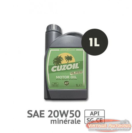 BIDON HUILE CUZOIL MINERALE SAE 20W50 1 Litre