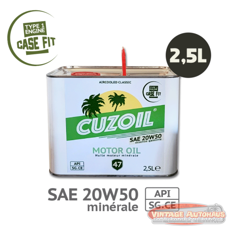 BIDON HUILE METAL CUZOIL MINERALE SAE 20w50 2.5Litres