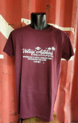 T-shirt Daily Work bordeaux en coton bio