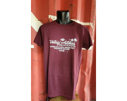 T-shirt Daily Work bordeaux en coton bio